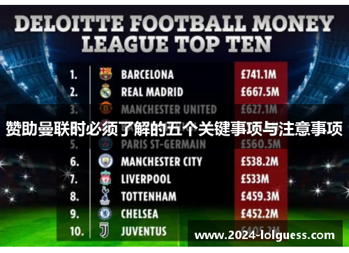 赞助曼联时必须了解的五个关键事项与注意事项